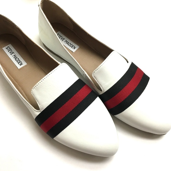 Steve Madden Shoes - [SOLD] Steve Madden Nema White Leather Loafer NWT